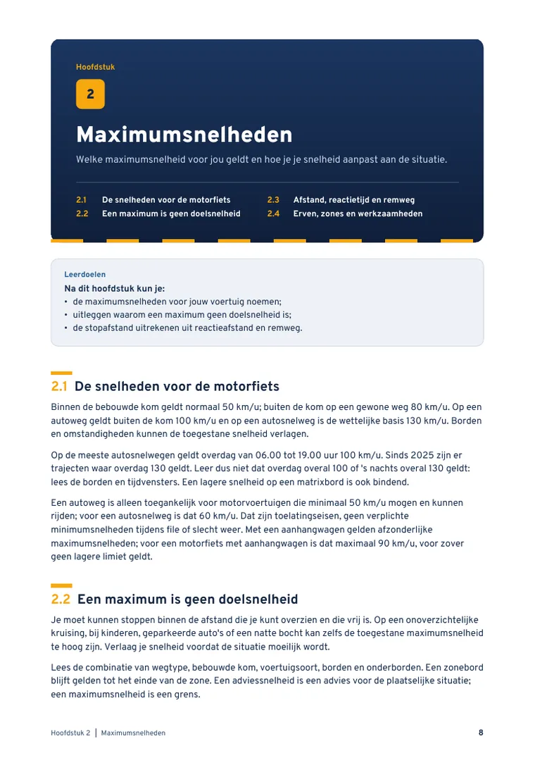 Pagina 8 uit Theorieboek Motor
