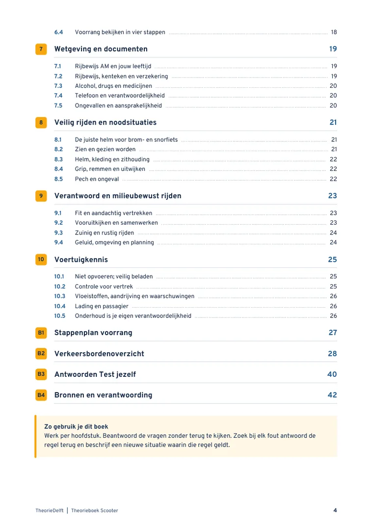 Pagina 4 uit Theorieboek Scooter